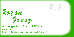 rozsa fresz business card